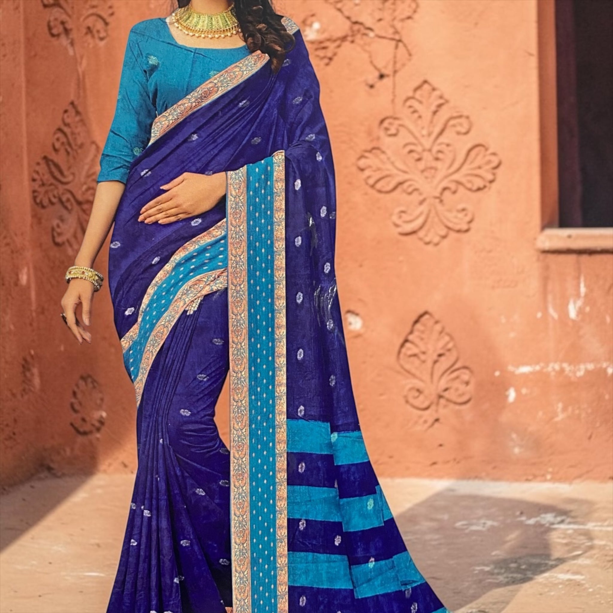 Yellow Georgette Saree | Lightweight Casual Wear Saree with Blouse Piece